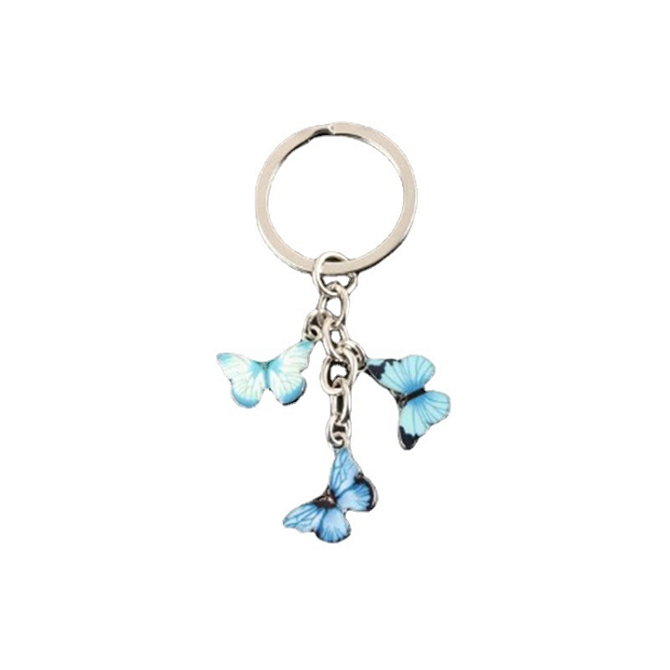 Aliexpress cross-border new colorful enamel butterfly key chain Insect car key female bag accessories gifts ?
